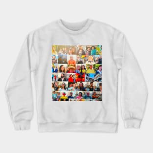 United People Colorful Faces Unique Artwork In Plovdiv Crewneck Sweatshirt